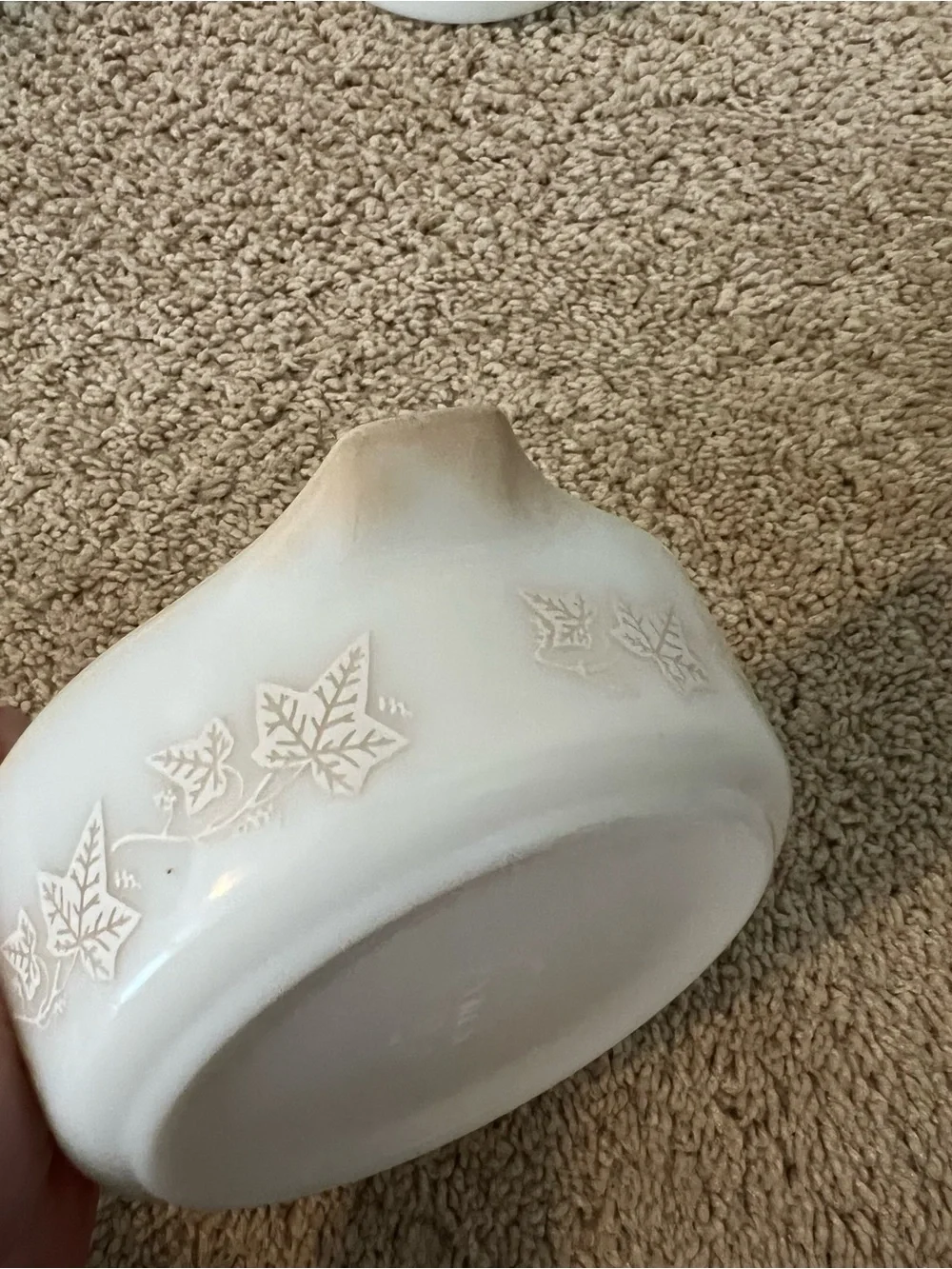 Pyrex Sandalwood Ivy Leaf Casserole Dish Set Of 3 1pt 1.5pt And 1qt Vintage